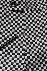 Daniele Alessandrini Black White Checkered Men Cropped Pants