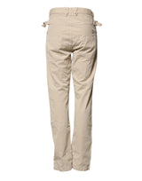 Daniele Alessandrini Beige Cotton Mid Waist Straight Men Denim Jeans