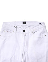 Briglia 1949 White Cotton Straight Fit Men Denim Trouser Jeans