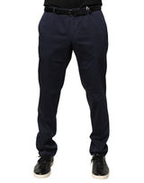 Domenico Tagliente Navy Blue Skinny Chino Mid Waist Men Pants