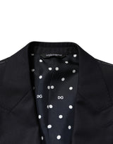 Dolce & Gabbana Black Wool Single Breasted Men 2 Piece Suit