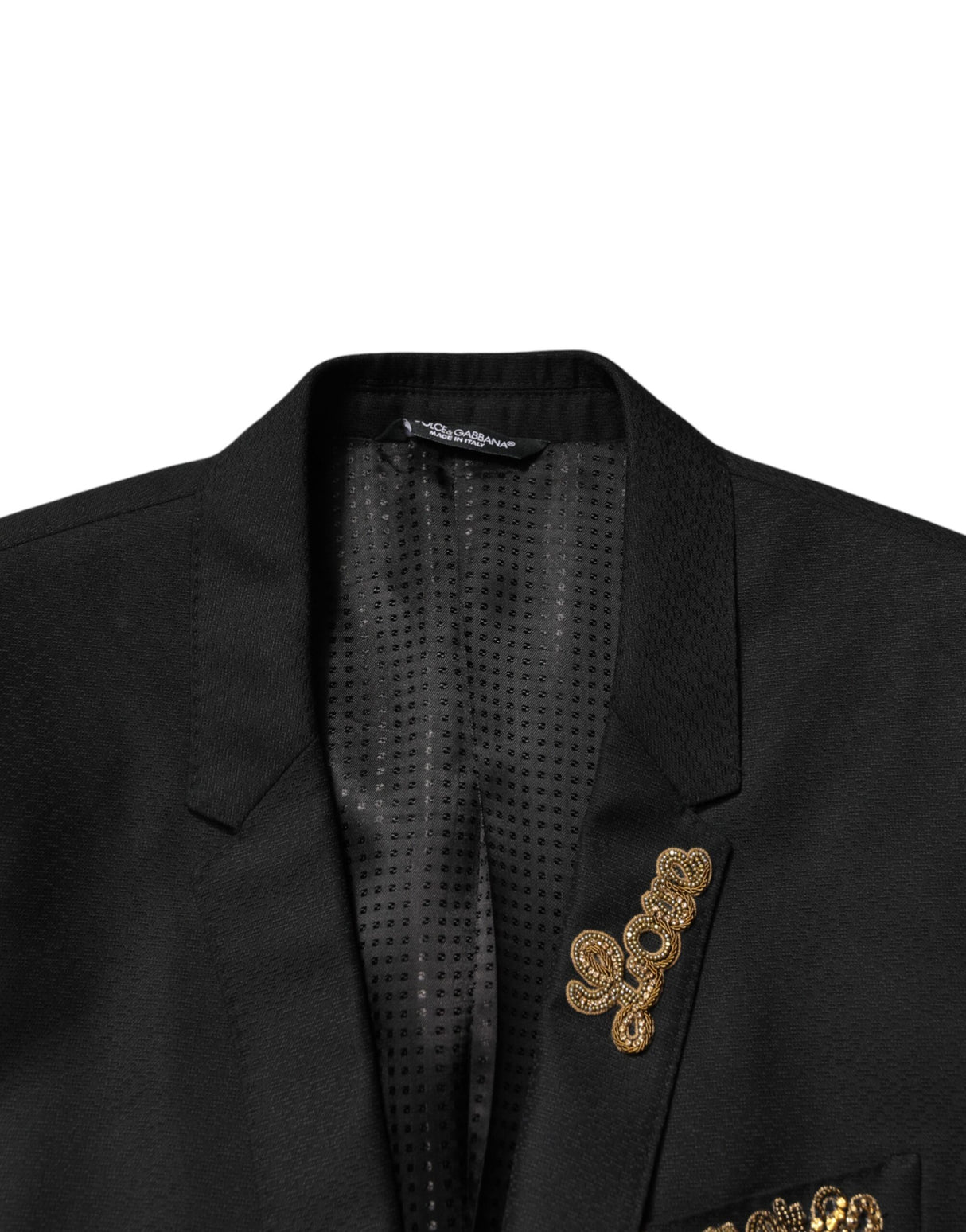 Dolce & Gabbana Black Embellished Single Breasted 2 Pc Suit