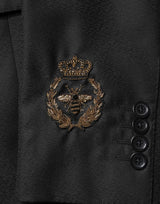 Dolce & Gabbana Black Embellished Single Breasted 2 Pc Suit