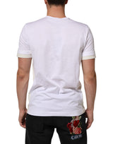 Dolce & Gabbana White Cotton Pocket Short Sleeves T-shirt