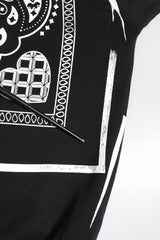 Dolce & Gabbana Black Bandana Hooded Men Sweatshirt Sweater