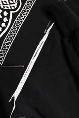 Dolce & Gabbana Black Bandana Hooded Men Sweatshirt Sweater