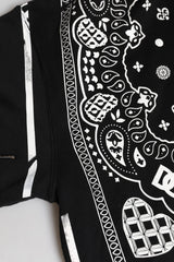 Dolce & Gabbana Black Bandana Hooded Men Sweatshirt Sweater