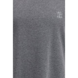 Brunello Cucinelli Gray Cotton T-Shirt