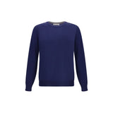 Brunello Cucinelli Blue Fleece Wool Sweatshirt