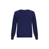 Brunello Cucinelli Blue Fleece Wool Sweatshirt