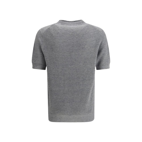 Brunello Cucinelli Gray Linen T-Shirt