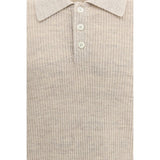 Brunello Cucinelli Beige Cotton Polo Shirt