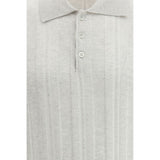 Brunello Cucinelli Gray Cotton Polo Shirt