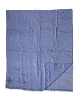 Dolce & Gabbana Blue Lace Stole Cotton Neck Wrap Shawl Scarf