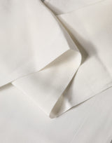 Dolce & Gabbana White Silk Fringes Neck Wrap Foulard Scarf