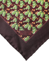 Dolce & Gabbana Brown Cactus Print Square Handkerchief Scarf