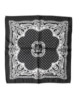 Dolce & Gabbana Black Bandana Print Square Handkerchief Scarf