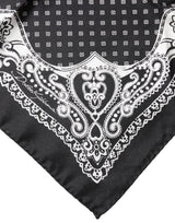 Dolce & Gabbana Black Bandana Print Square Handkerchief Scarf