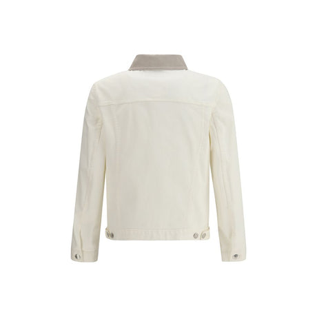 Brunello Cucinelli White Cotton Denim Jacket
