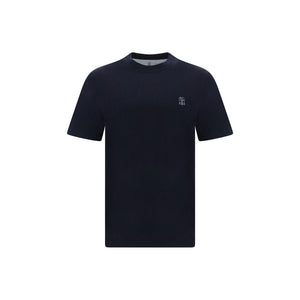 Brunello Cucinelli Blue Cotton T-Shirt