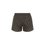 Fendi Brown Polyester Swim Shorts