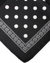 Dolce & Gabbana Black Polka Dot Square Handkerchief Scarf