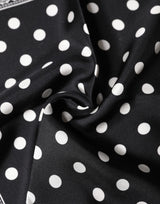 Dolce & Gabbana Black Polka Dot Square Handkerchief Scarf