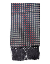 Dolce & Gabbana Black Patterned Fringes Neck Foulard Scarf