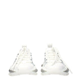 Dolce & Gabbana White Fabric Athletic Sneakers