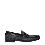 Dolce & Gabbana Black Fabric Slip-On Loafers