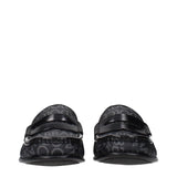 Dolce & Gabbana Black Fabric Slip-On Loafers