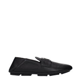Dolce & Gabbana Black Leather Slip-On Loafers