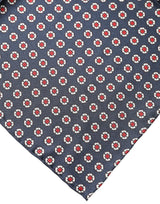 Dolce & Gabbana Blue Patterned Silk Square Handkerchief Scarf