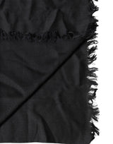 Dolce & Gabbana Black Lace Stole Neck Wrap Shawl Scarf