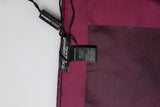 Dolce & Gabbana Maroon Silk Lace Stole Square Foulard Scarf