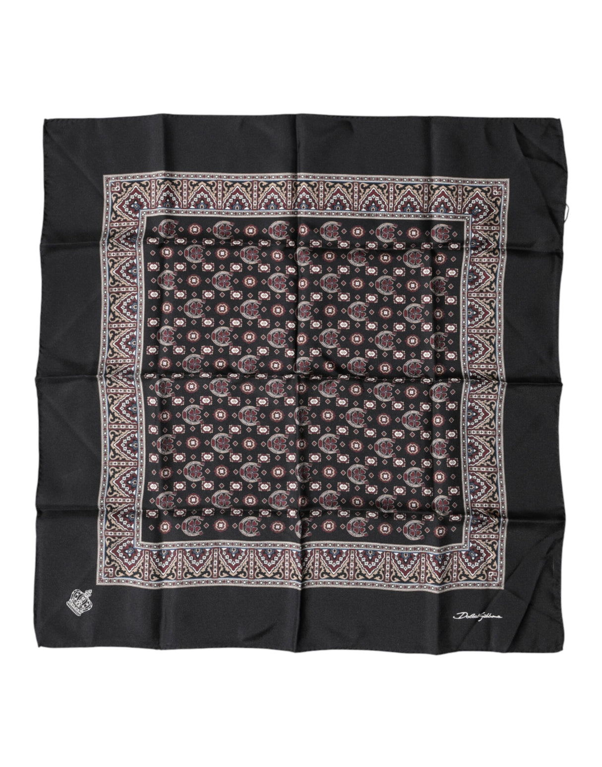 Dolce & Gabbana Multicolor Patterned Men Square Foulard Scarf