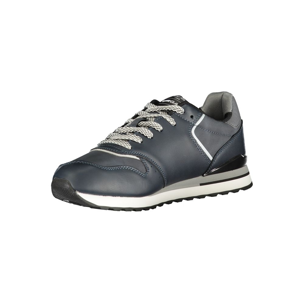 Gas Blue Polyurethane Men Sneaker