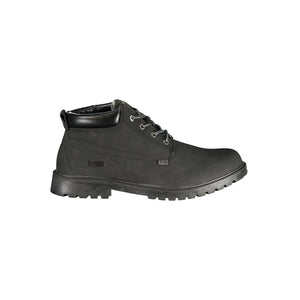 Gas Black Polyurethane Men Ankle Boot