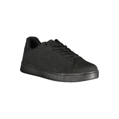 Gas Black Polyurethane Men Sneaker