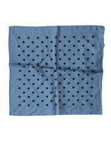 Dolce & Gabbana Blue Polka Dot Square Handkerchief Scarf