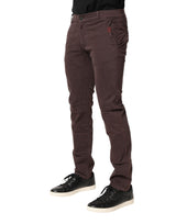 Daniele Alessandrini Brown Cotton Mid Waist Skinny Men Denim  Jeans