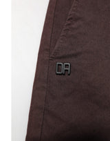 Daniele Alessandrini Brown Cotton Mid Waist Skinny Men Denim  Jeans