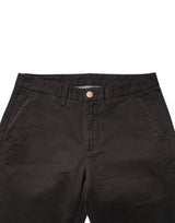 Sun68 Dark Brown Cotton Stretch Skinny Mid Waist Men Trouser Pants