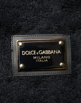 Dolce & Gabbana Black Cotton V-Neck Men Sweatshirt Sweater