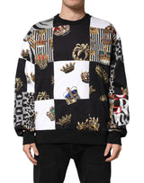 Dolce & Gabbana Multicolor Crown Print Sweatshirt Sweater