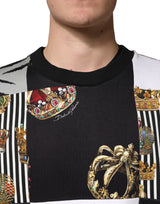 Dolce & Gabbana Multicolor Crown Print Sweatshirt Sweater