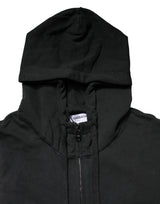 Dolce & Gabbana Black Full Zip Hooded Men Sweatshirt Sweater