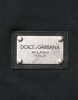 Dolce & Gabbana Black Full Zip Hooded Men Sweatshirt Sweater
