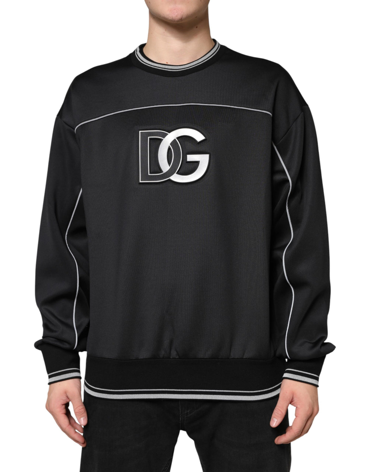 Dolce & Gabbana Black DG Logo Crew Neck Sweatshirt Sweater