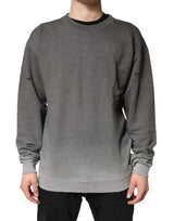 Dolce & Gabbana Gray Cotton Crew Neck Men Sweatshirt Sweater